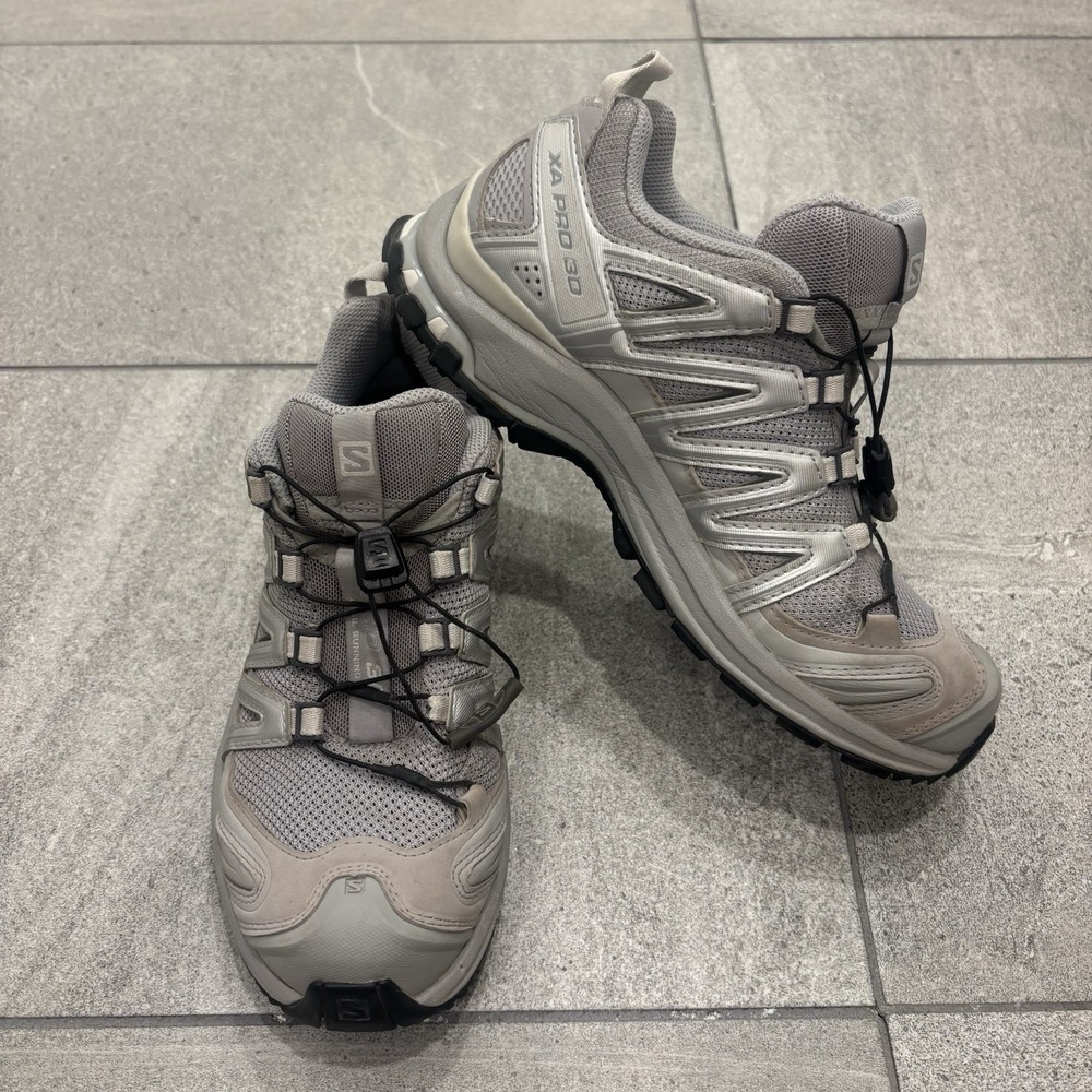 Salomon XA Pro 3D Shoes Women's Size 7.5 Men's 6.5 Silver Trail Running 416175